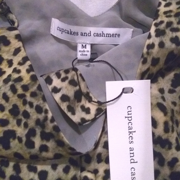 Cupcakes and Cashmere Spaghetti Strap Leopard Print Button Up Top - Picture 16 of 16